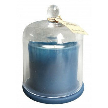 11cm glass dome candle by Urban Products in pink, white and navy