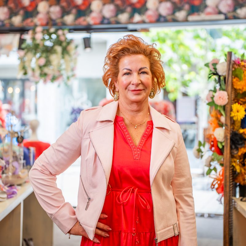 Debbie, certified image consultant and colour analyst, in the boutique