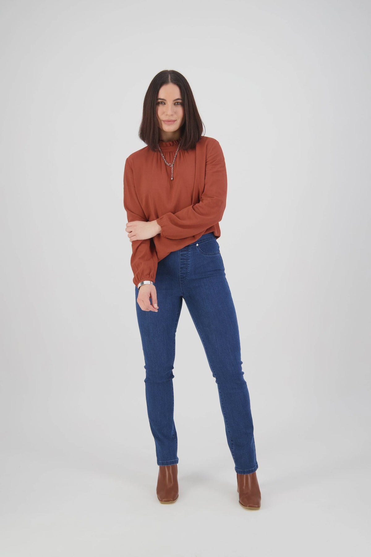 Slim leg Denim Pull on