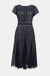 Giupure mesh fit flare dress