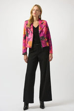 Abstract Print Fitted Jacket