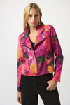 Abstract Print Fitted Jacket