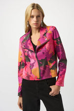 Abstract Print Fitted Jacket