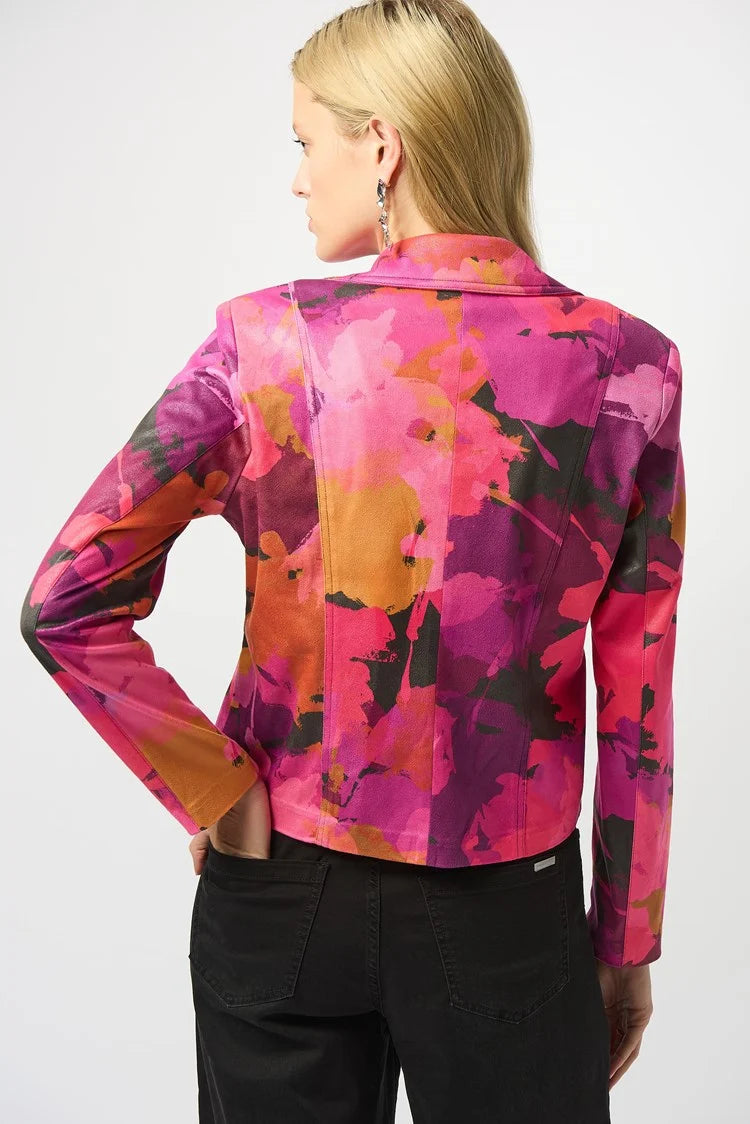 Abstract Print Fitted Jacket