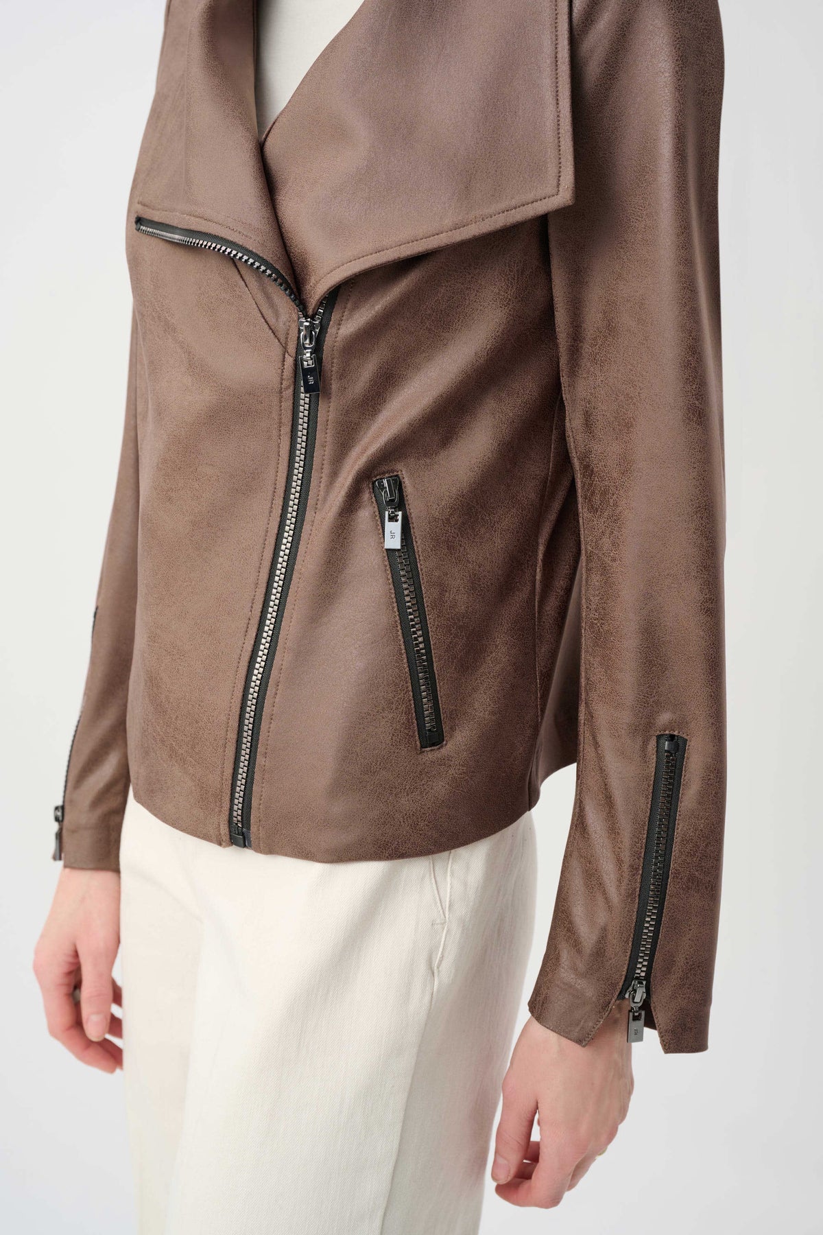 Foiled Knit Suede