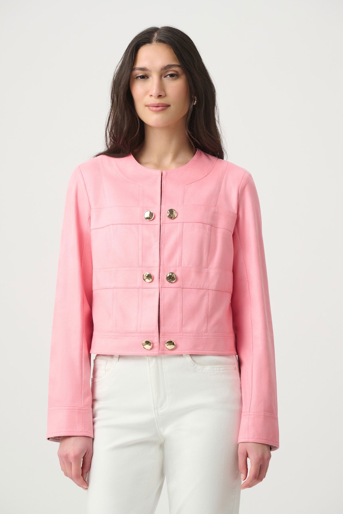 Faux Suede Cropped Jkt