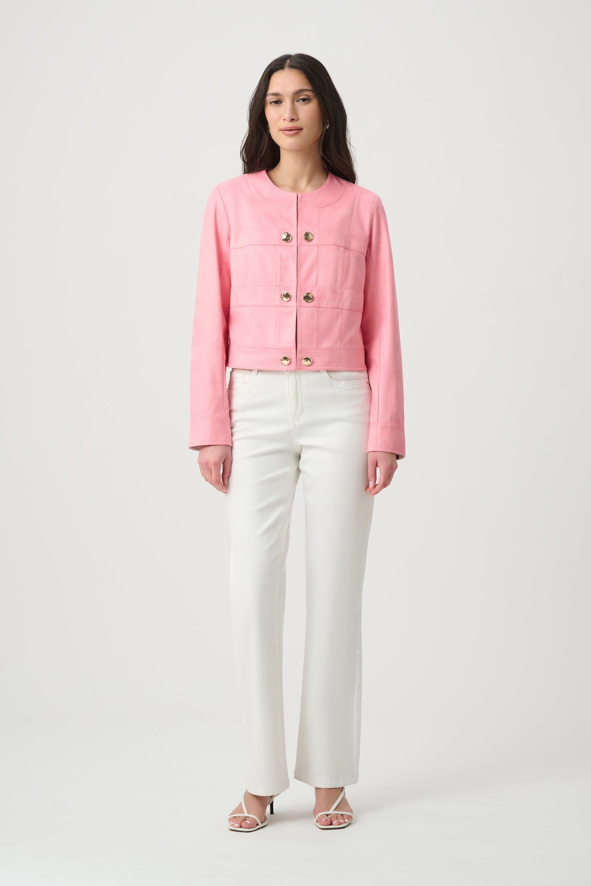 Faux Suede Cropped Jkt