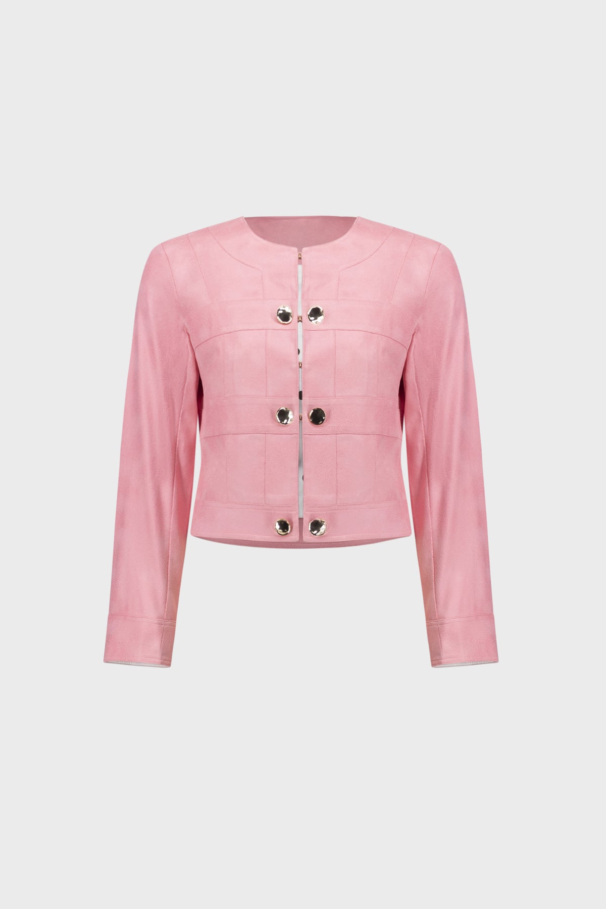 Faux Suede Cropped Jkt