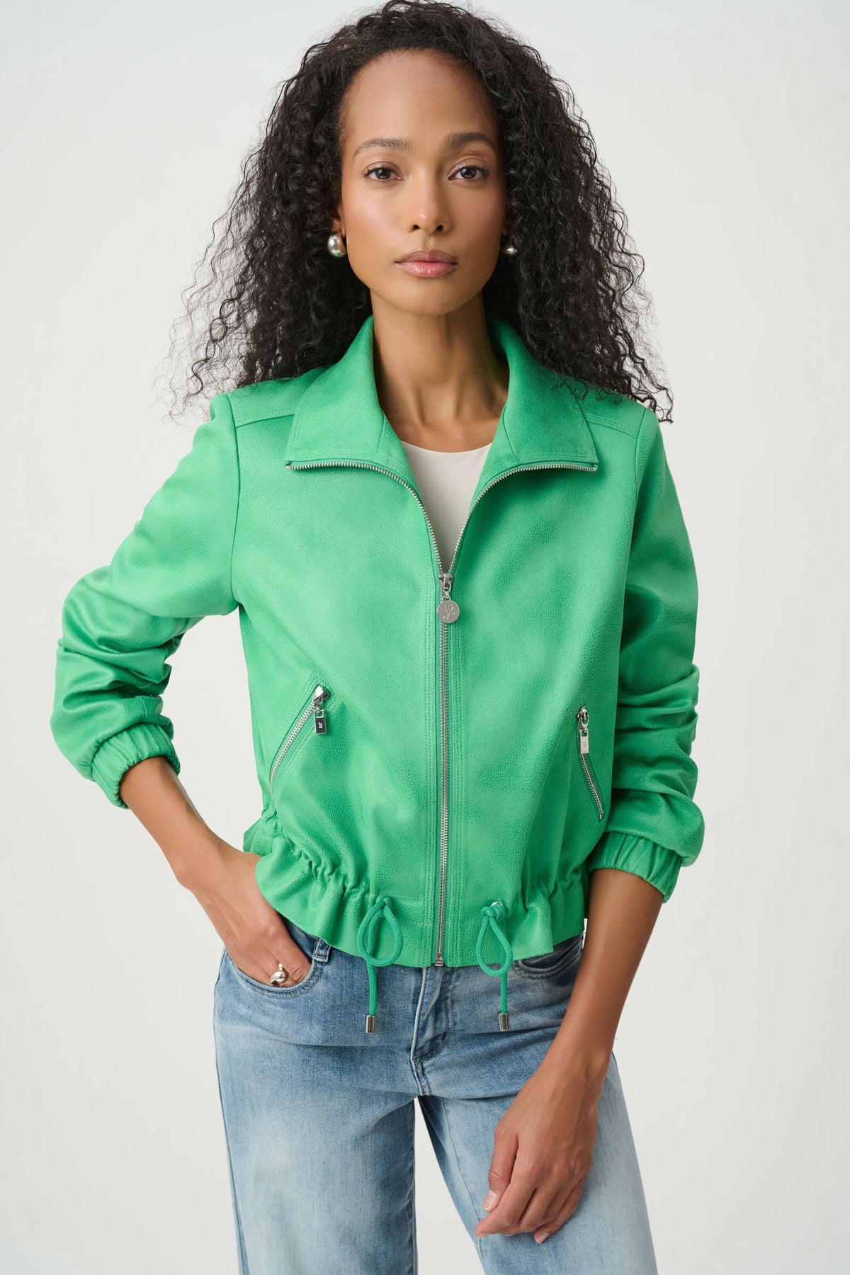 Faux Suede Blouson Jkt