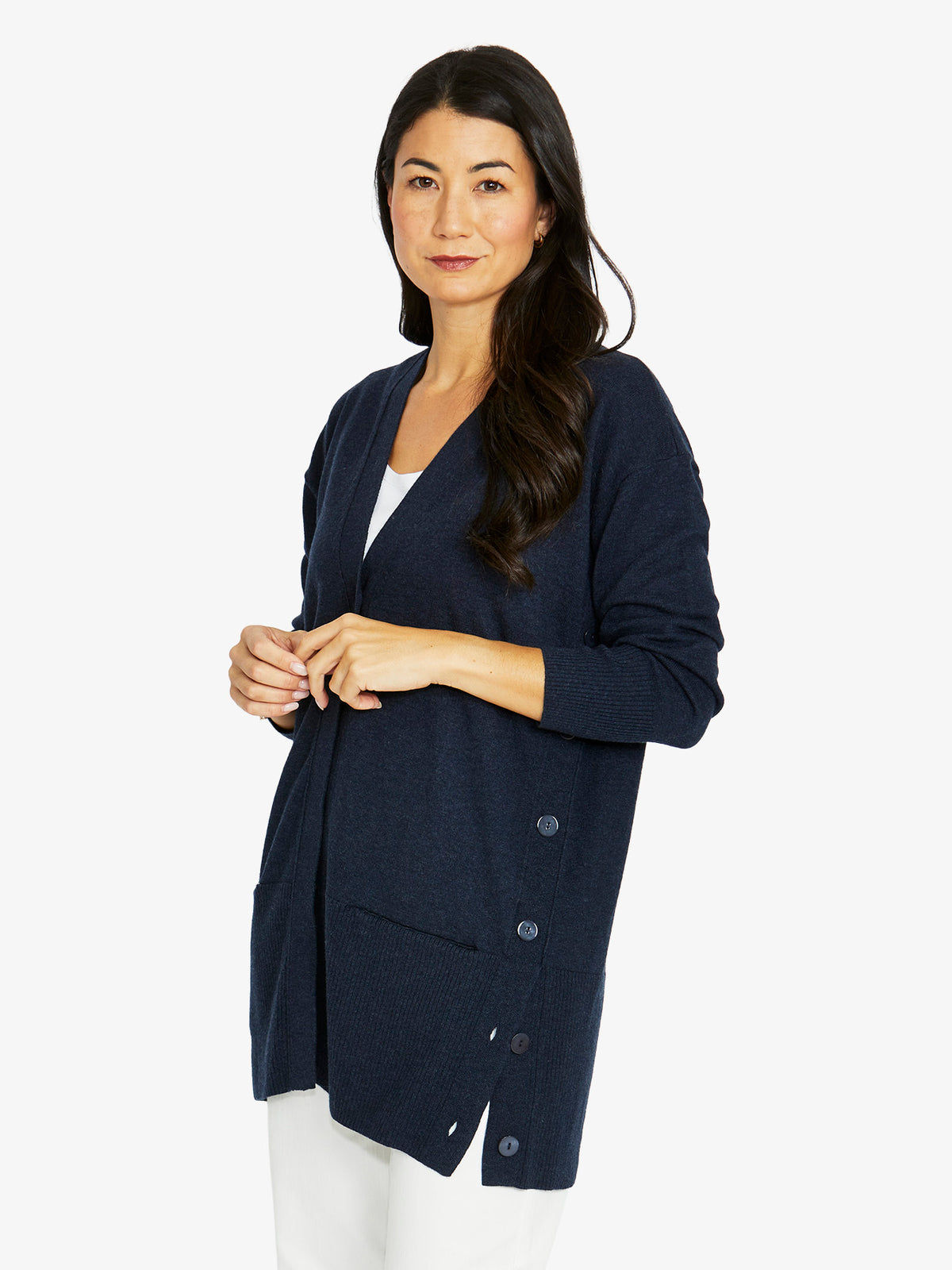 Side Button Cardi
