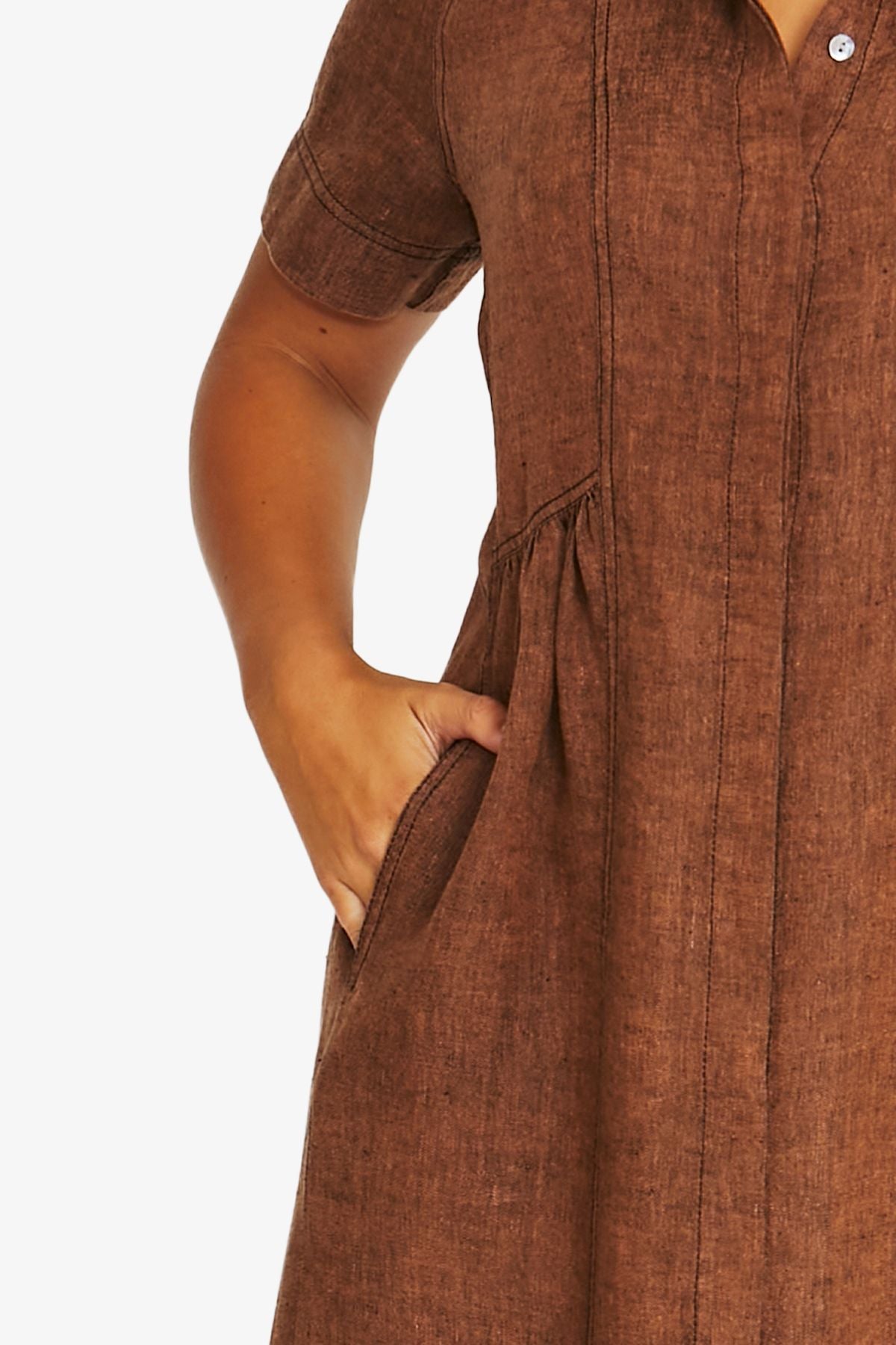 Seam Detail Shirt Dress