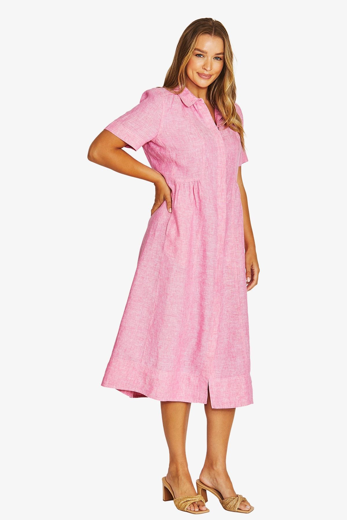 Seam Detail Shirt Dress