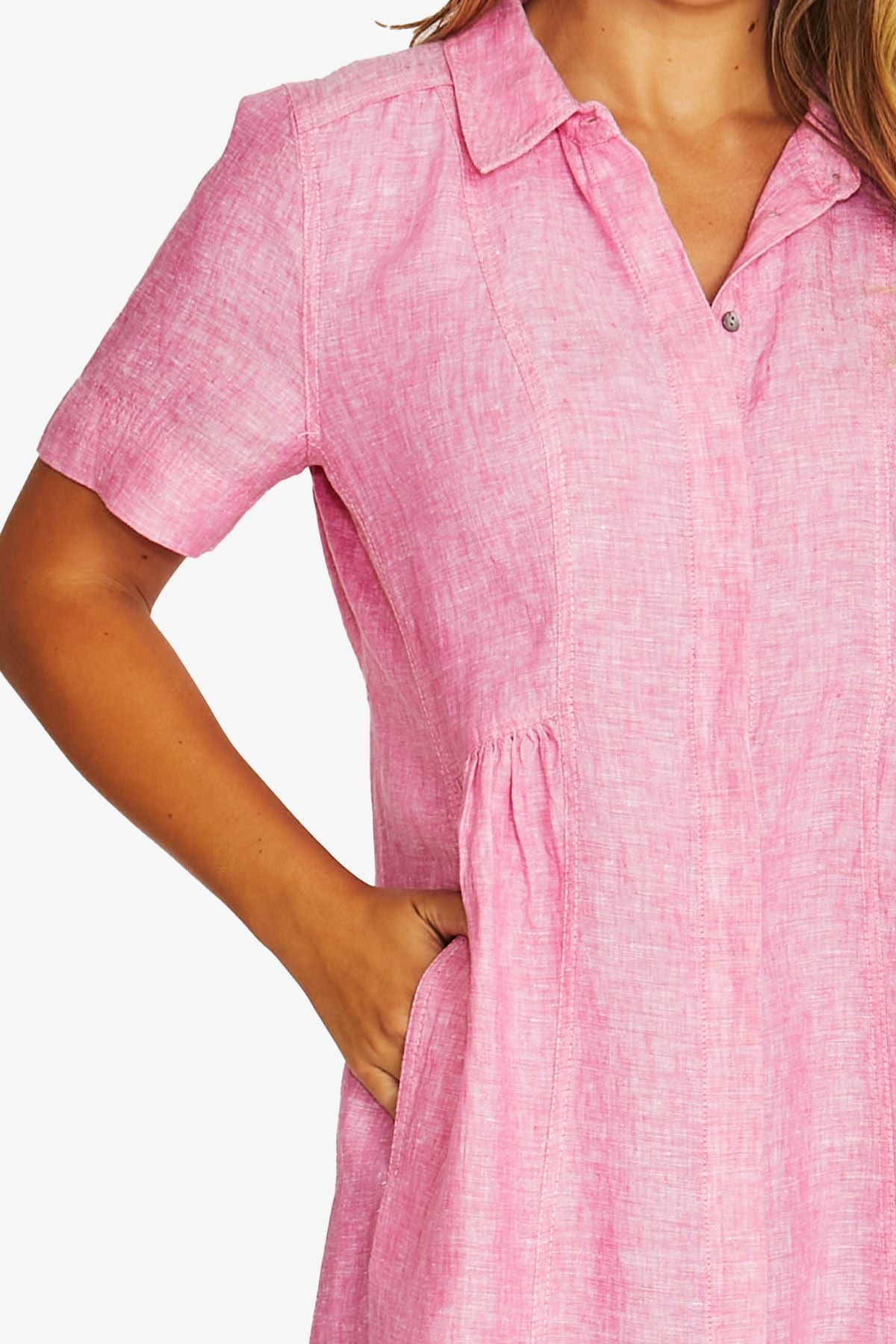 Seam Detail Shirt Dress