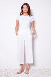 Wide Leg Crop White