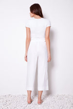 Wide Leg Crop White