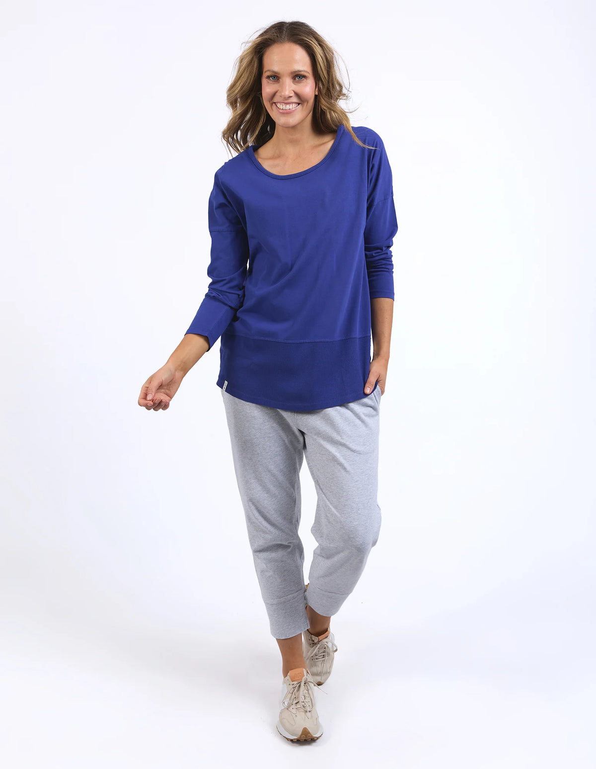 Ribbed long slv tee