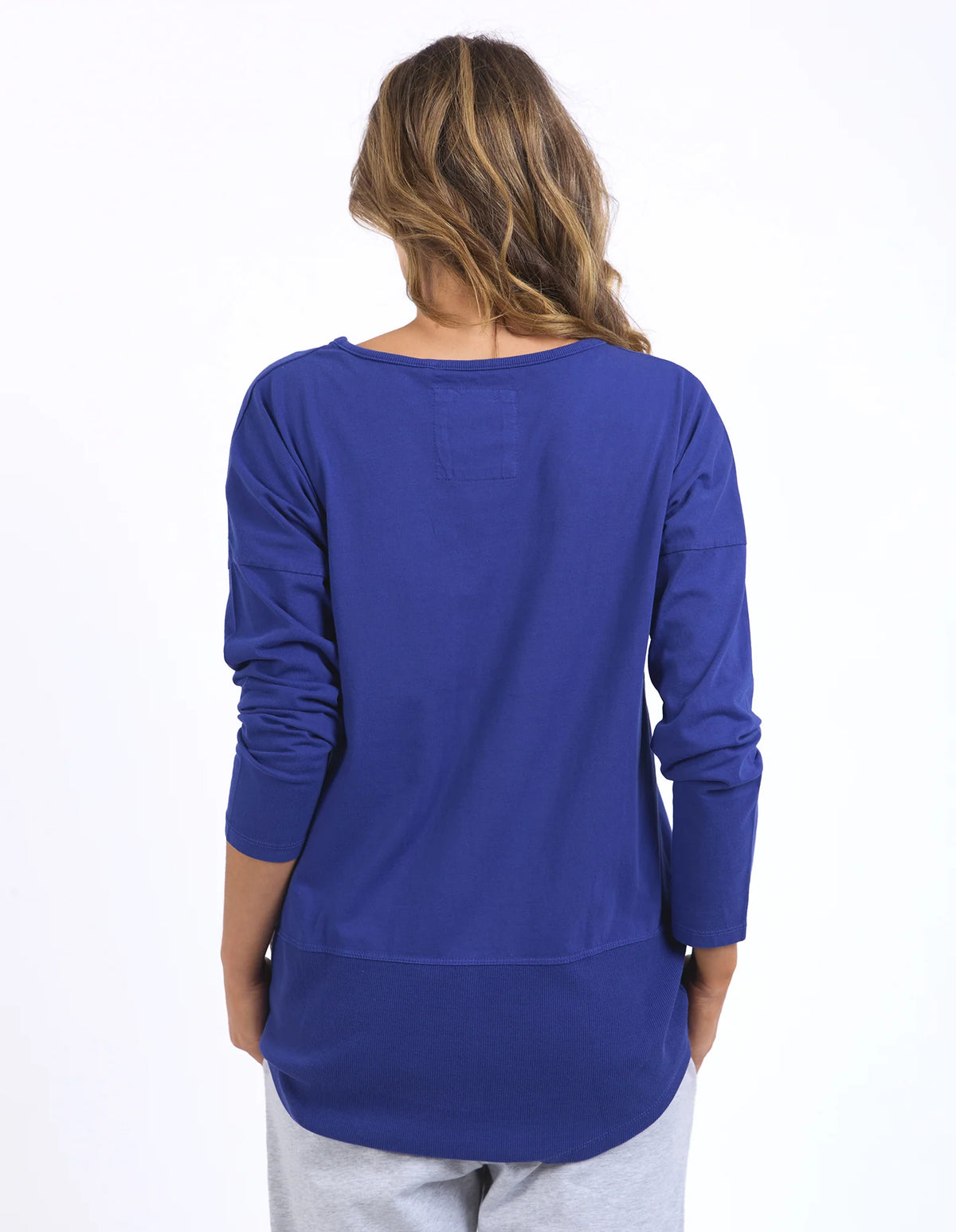 Ribbed long slv tee