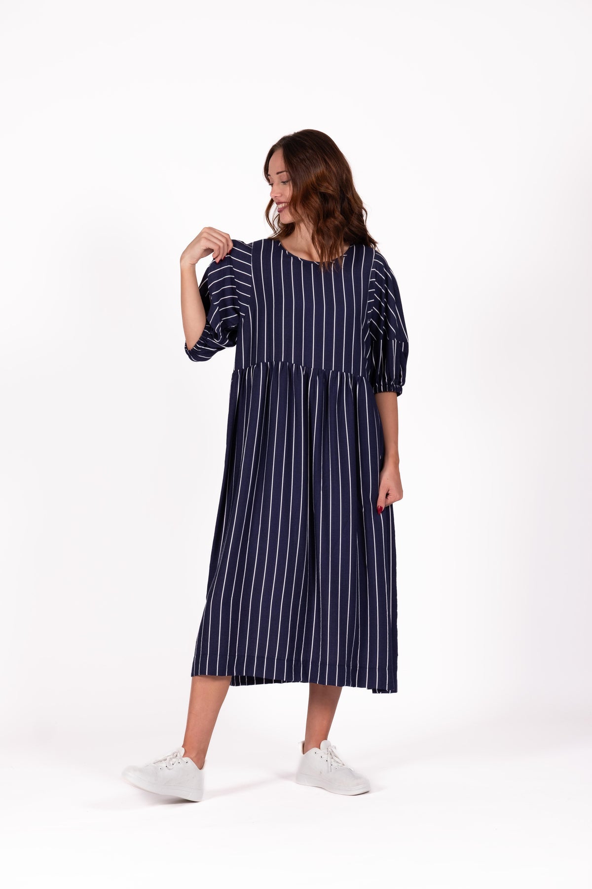 Brie Dress Linear Navy by Deeanne Hobbs, photo 4