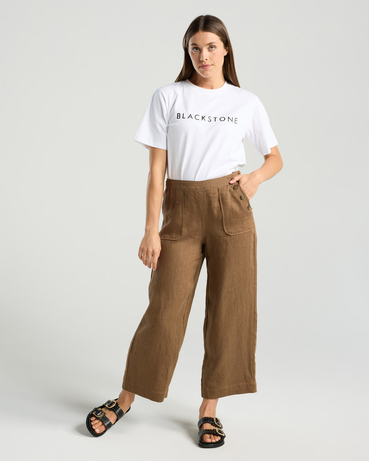 Ester Crop Linen Pant