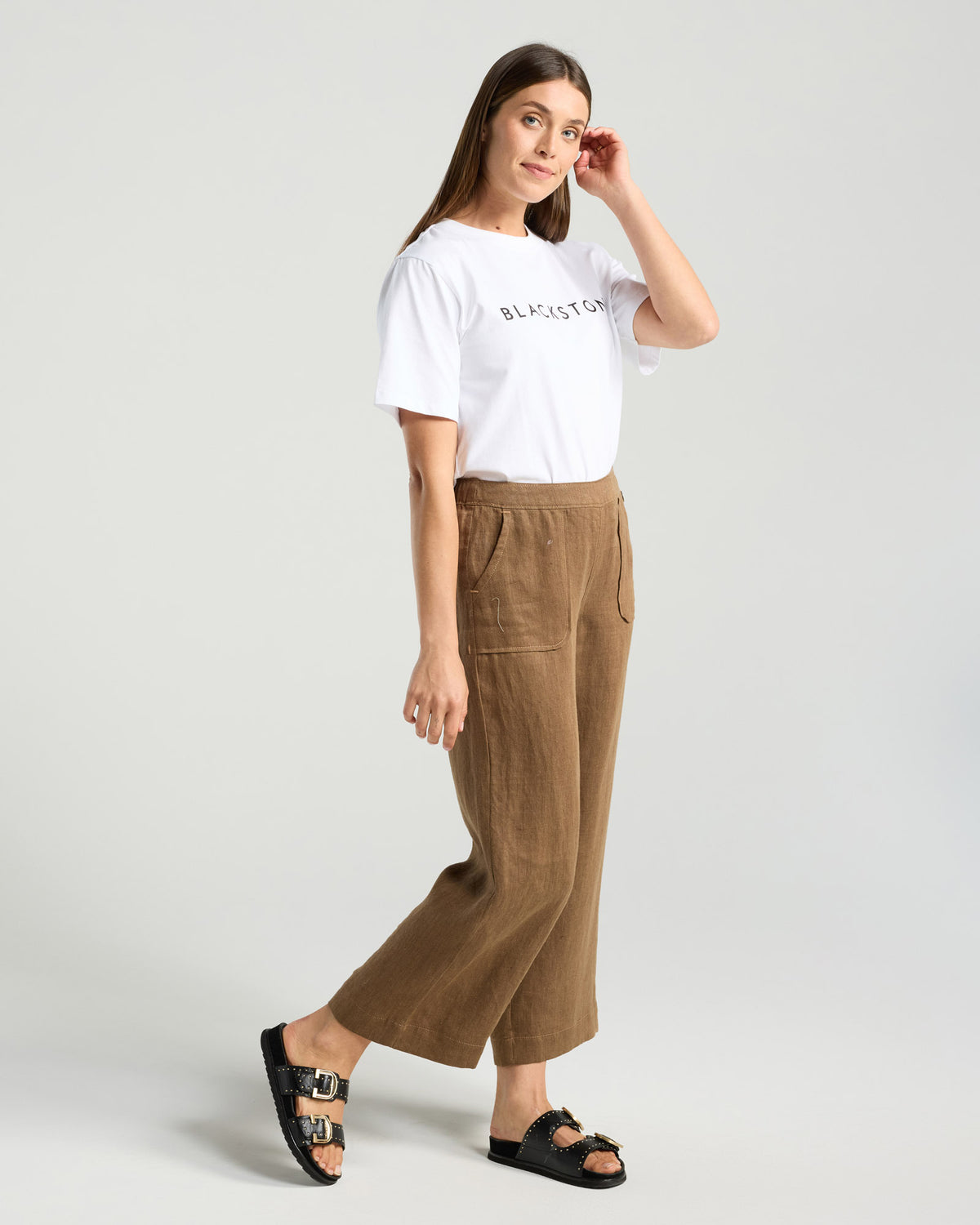 Ester Crop Linen Pant