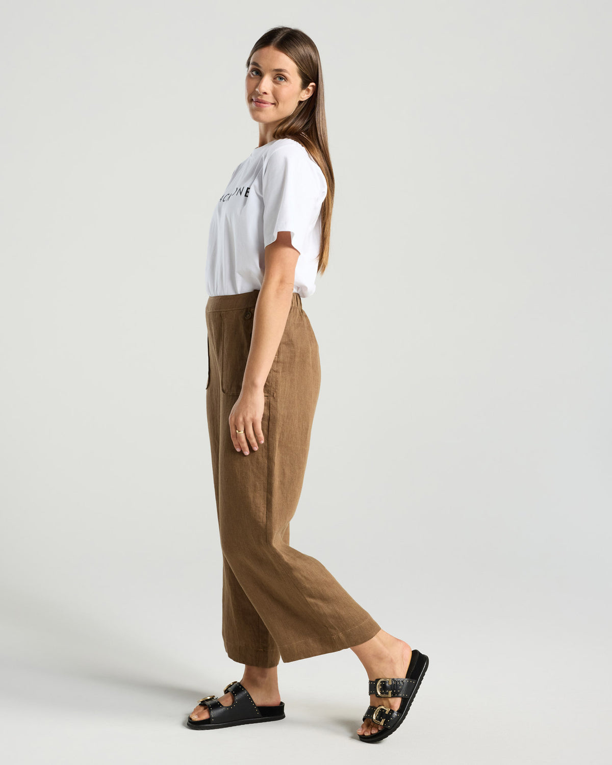Ester Crop Linen Pant