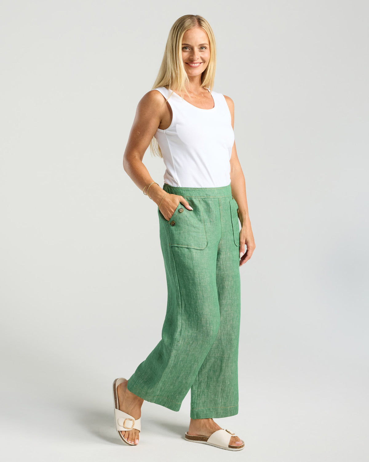 Ester Crop Linen Pant