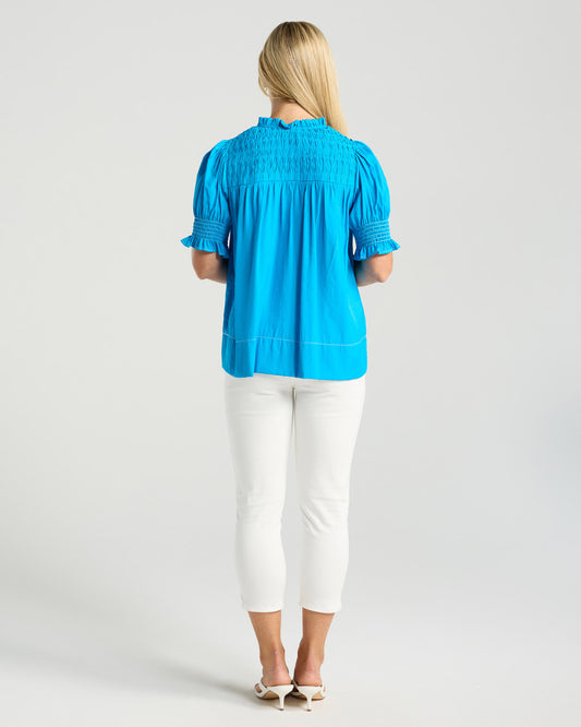 Rosella Stitch Detail Top by Blackstone Clothing, photo 2