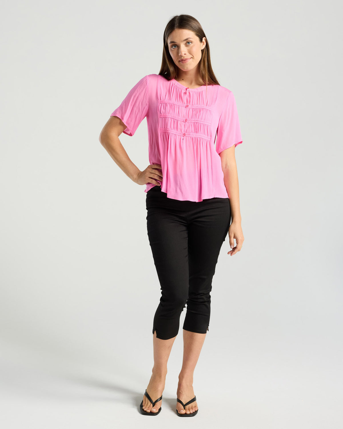 Hilarie Gathered Top