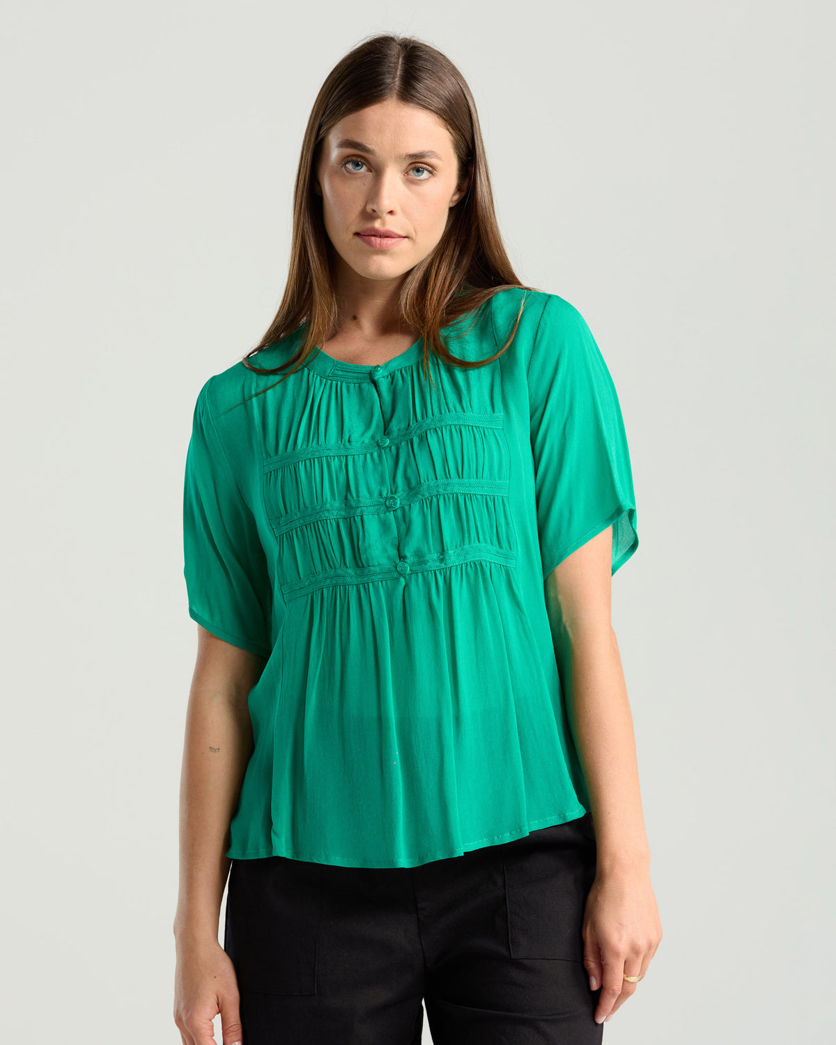 Hilarie Gathered Top