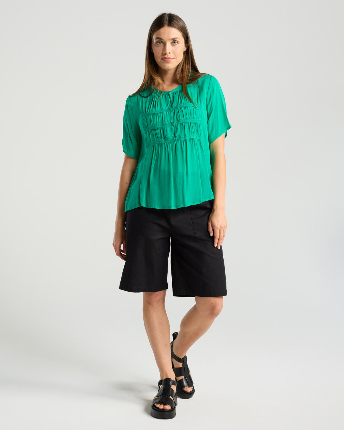 Hilarie Gathered Top