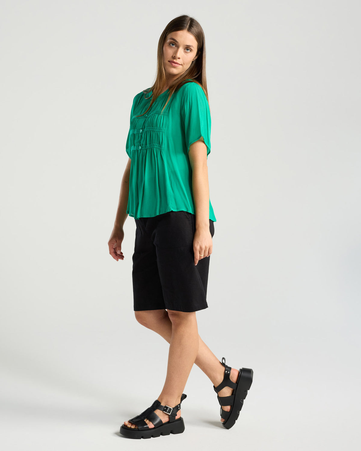 Hilarie Gathered Top