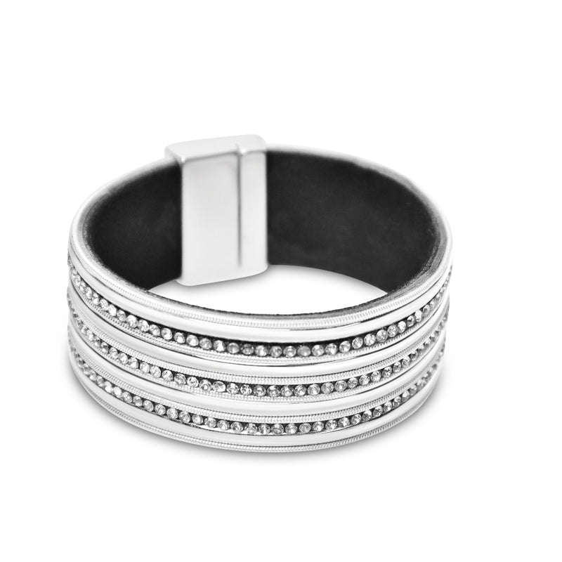 Silver Shiny Leather