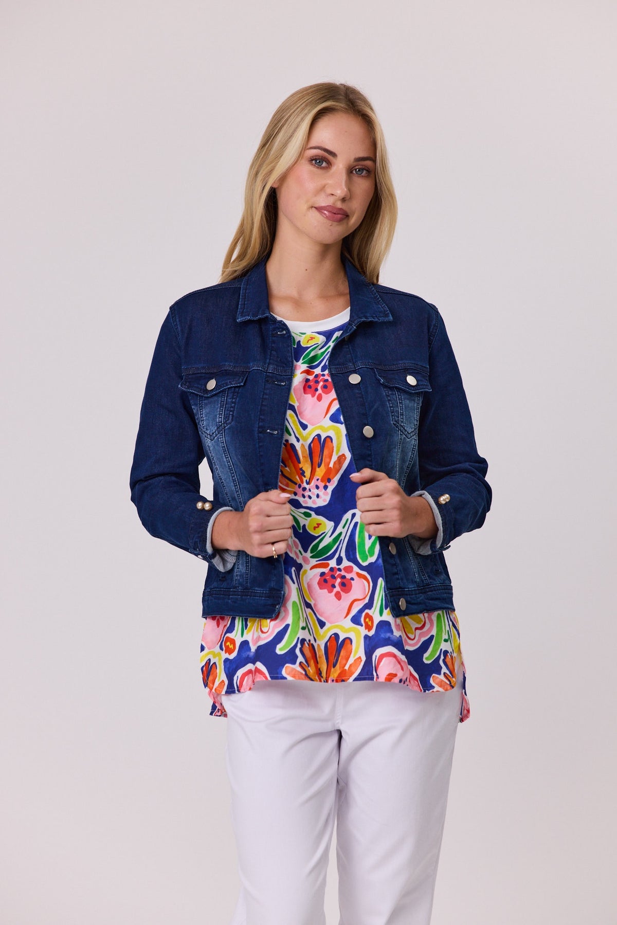 Stretch denim pearl