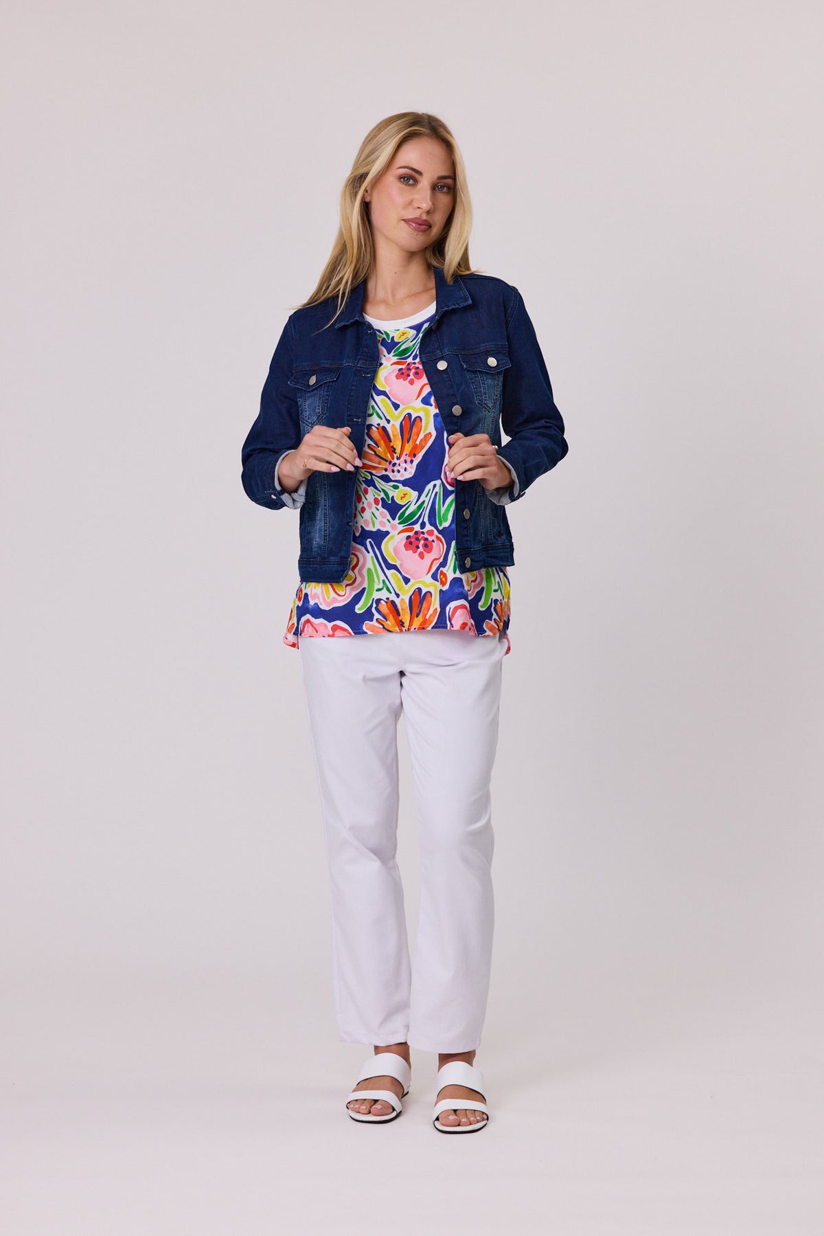 Stretch denim pearl