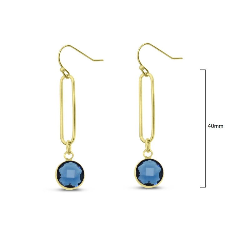 Glass Faceted Blue