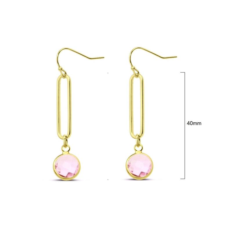 Glass Faceted Pink
