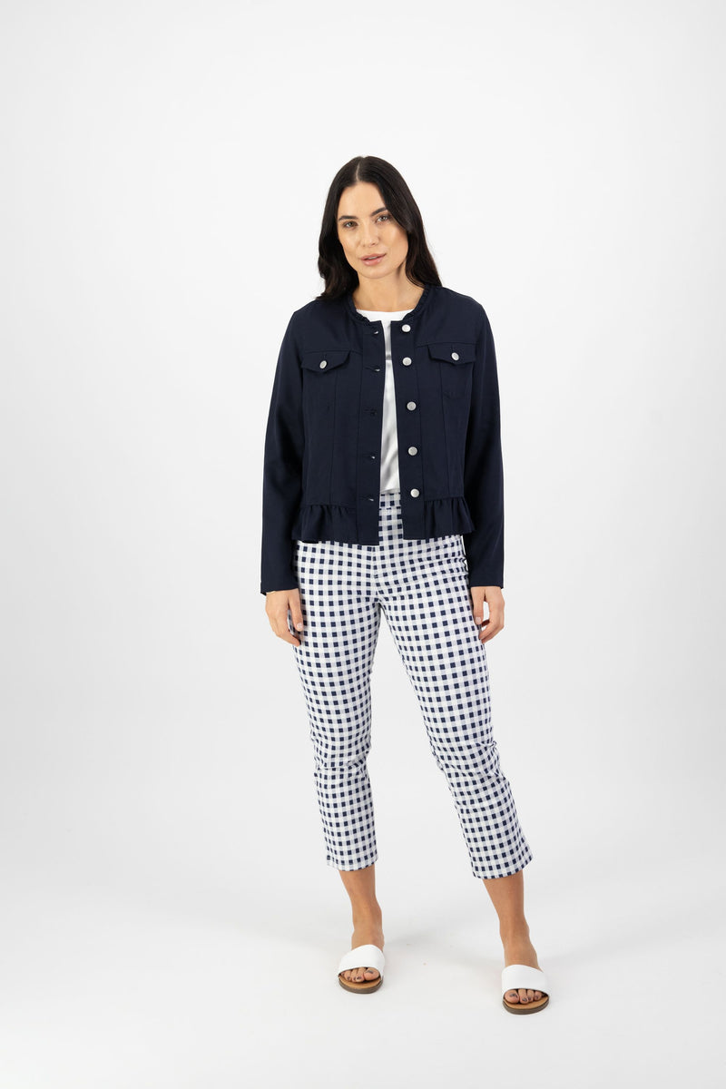 Jacket Frilled Hem