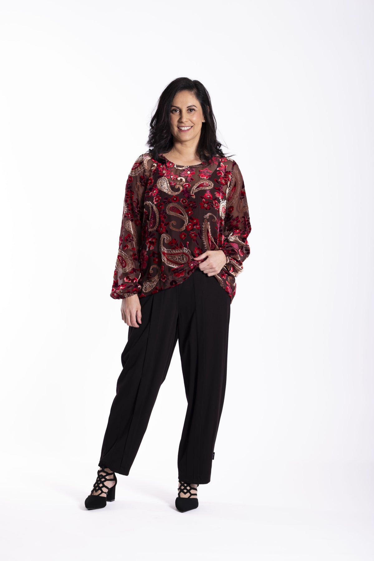 Lattice  Velvet Top