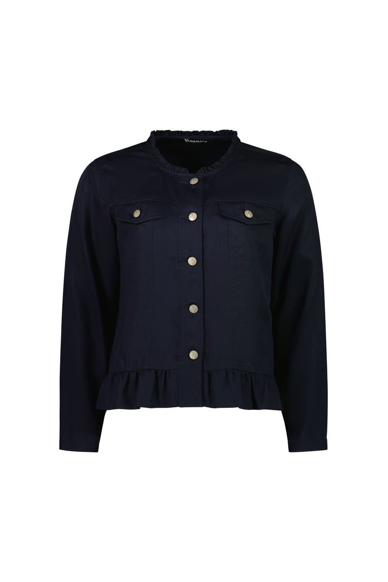 Jacket Frilled Hem