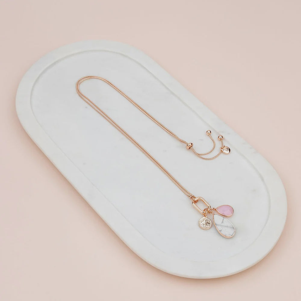 Rose Gold Pink & Howlite