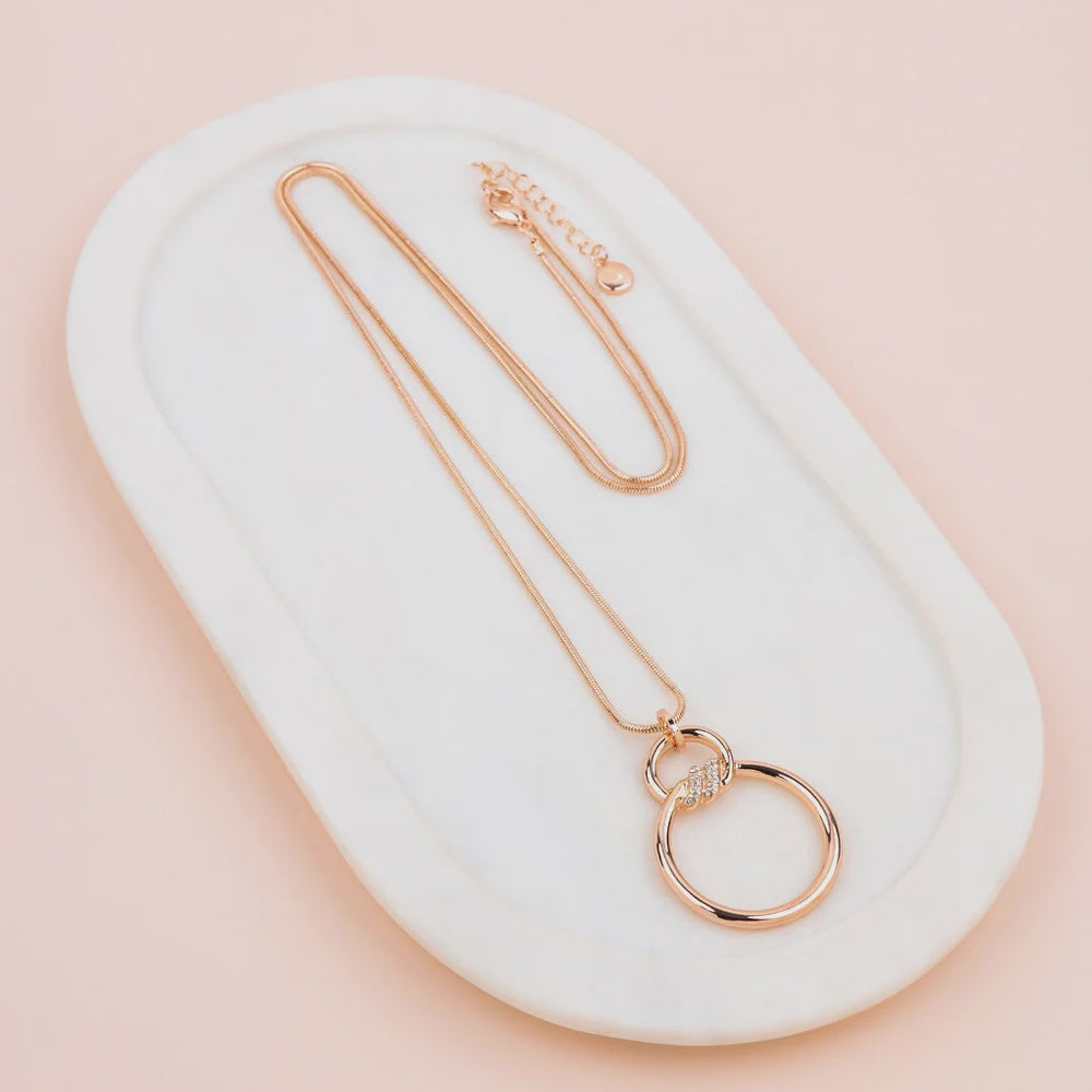 Bling Circle Rose Gold