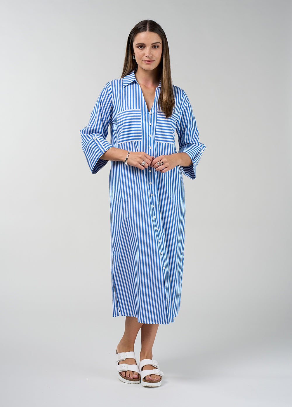Connect Stripe Shirt Dress