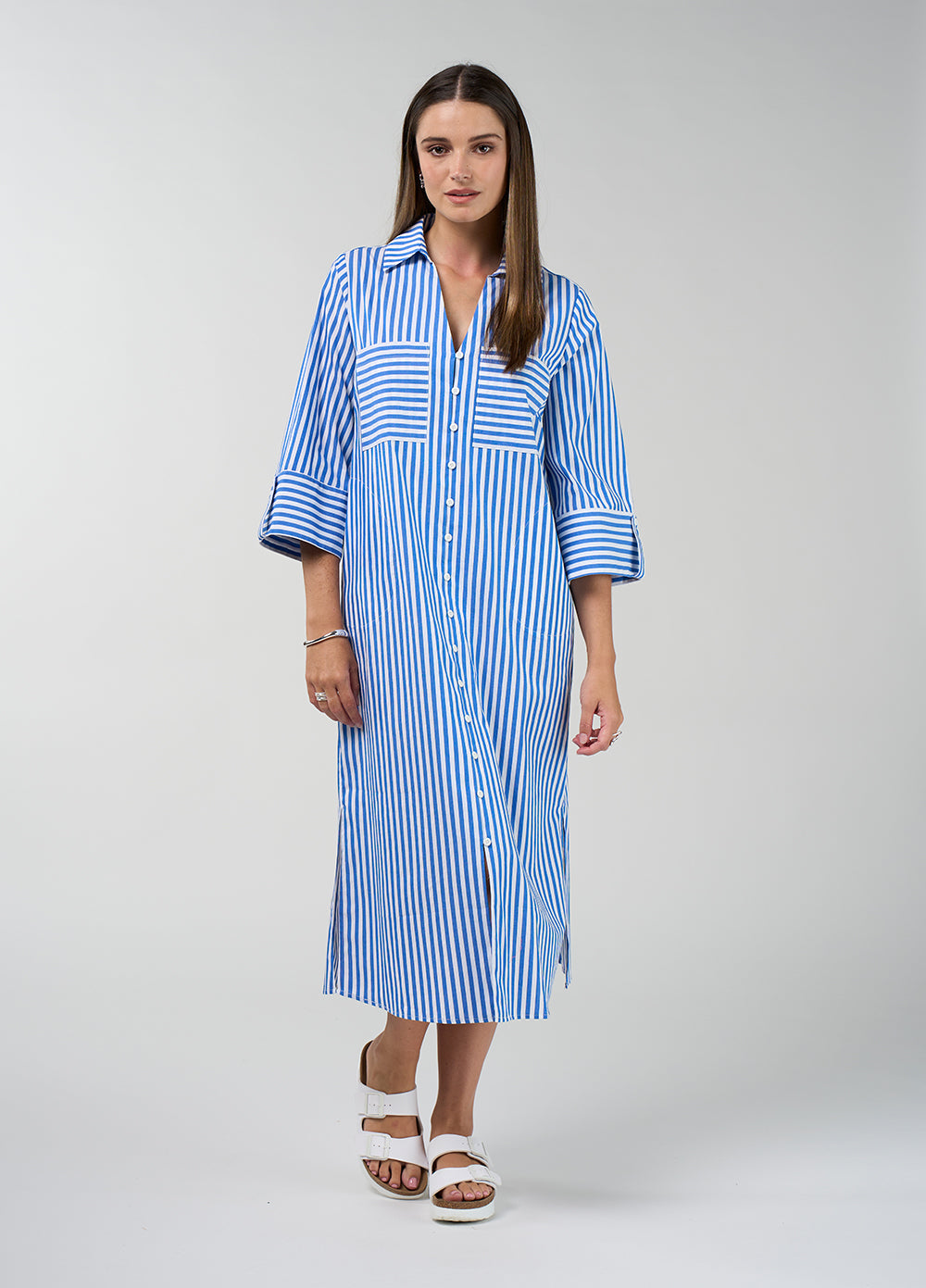 Connect Stripe Shirt Dress