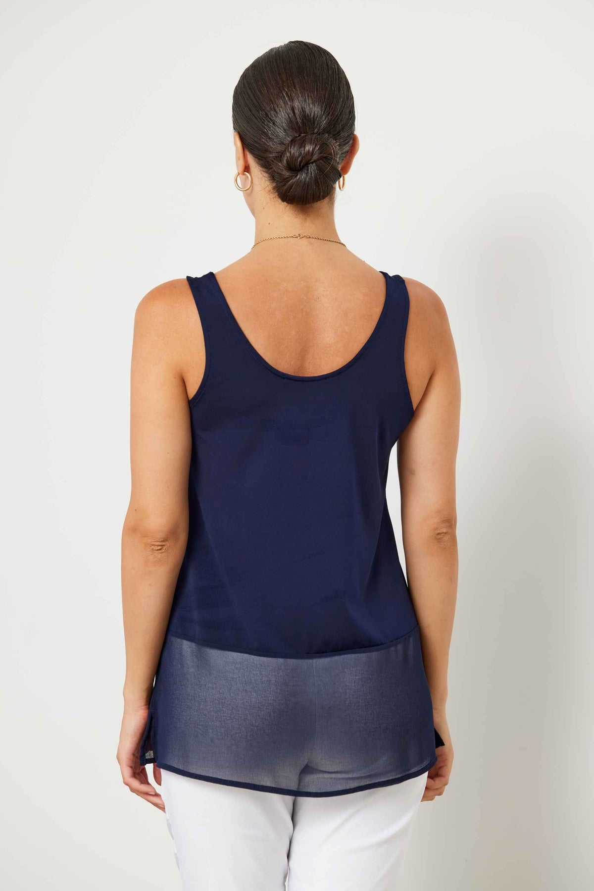 Chiffon Hem Long Singlet