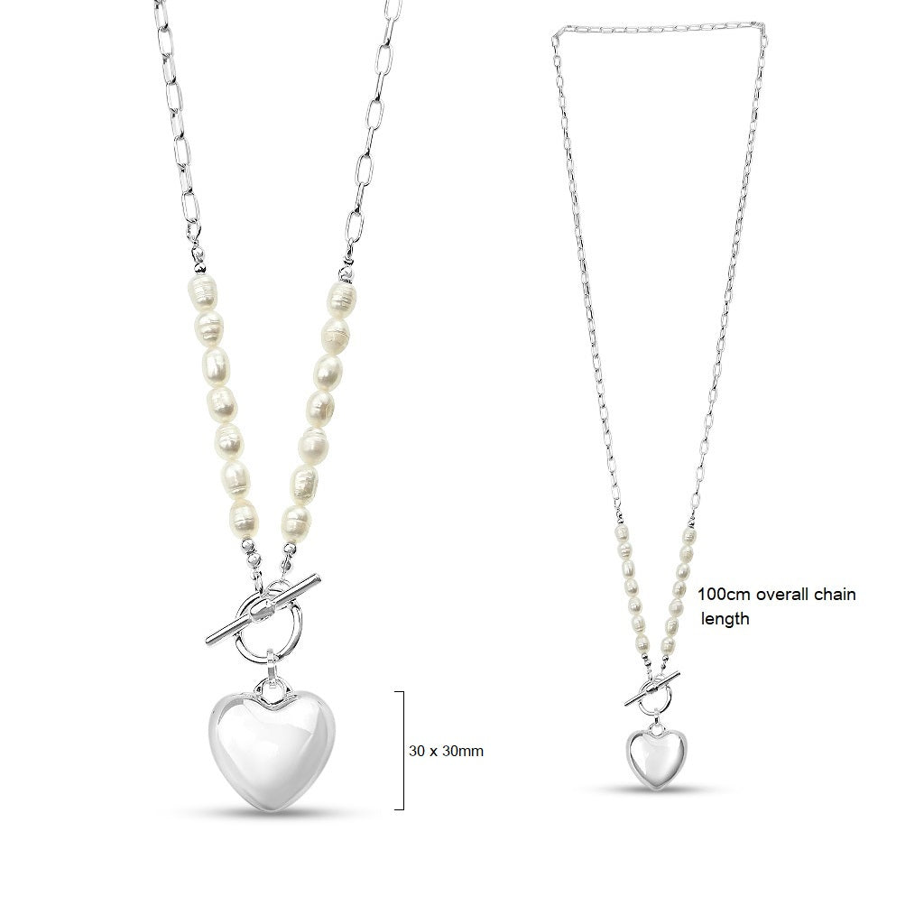 Silver Pearl Necklace