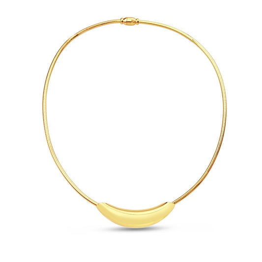 Collar necklace with a crescent pendant, 45 centimetres long, with a magnetic connection