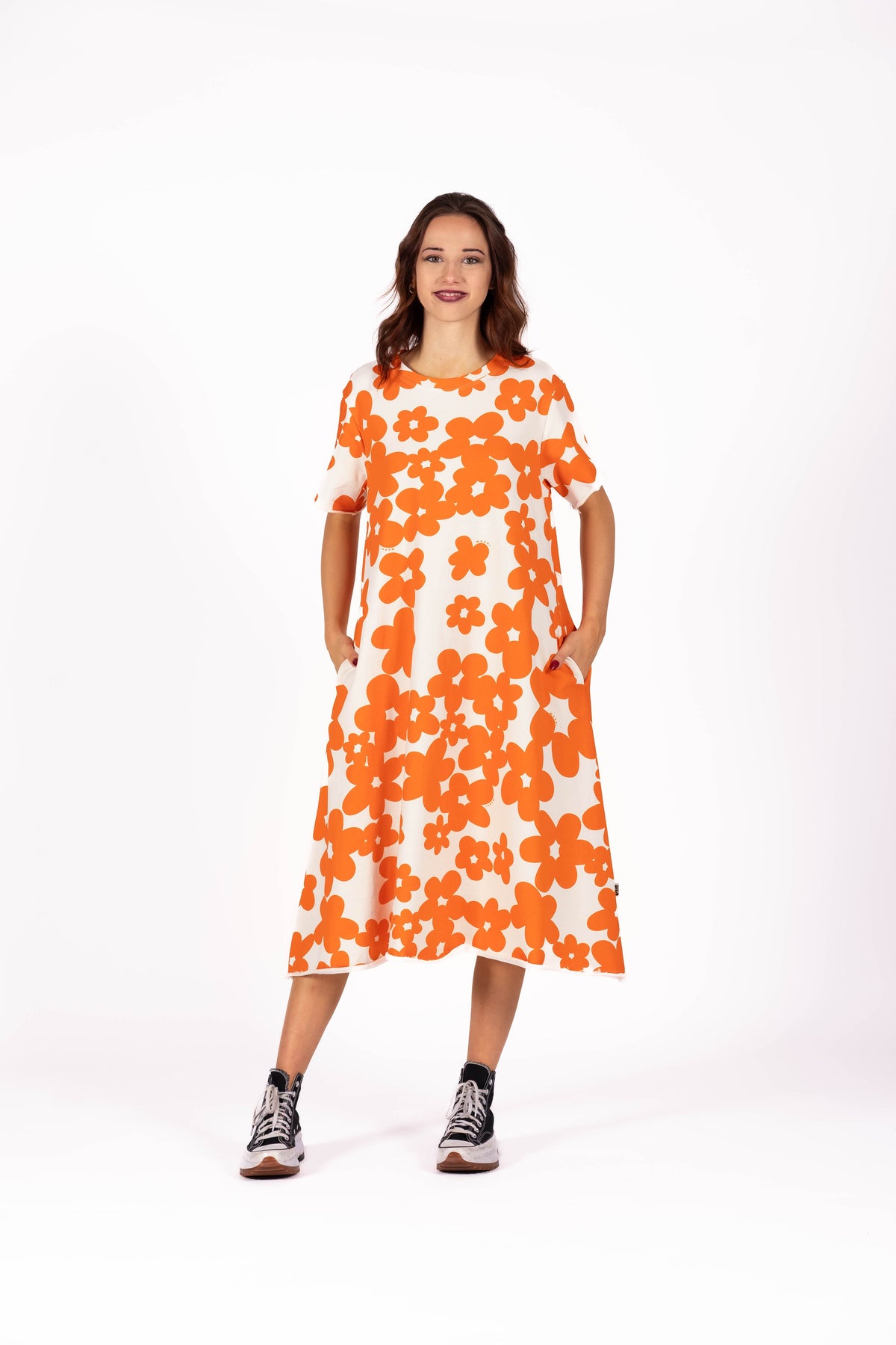 Flowline Dress Orange