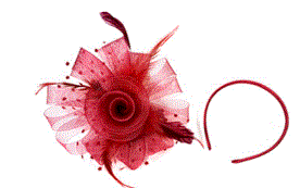 Small fascinator with a hair clip, available in green, grey, black, plum, cream and coral