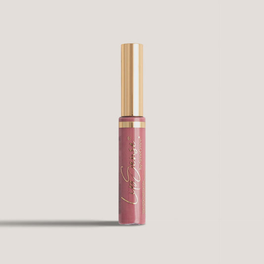 Five SeneGence LipSense Summer Tone liquid lipsticks in pastel pink, fire, sunset, sassy red and mauve shades