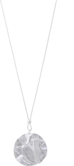 Crinkle Disc Necklace